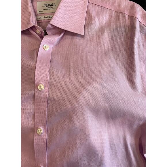Charles Tyrwhitt Non Iron Extra Slim Fit Button Down Shirt 16 1/2/ 36 in - Picture 2 of 5